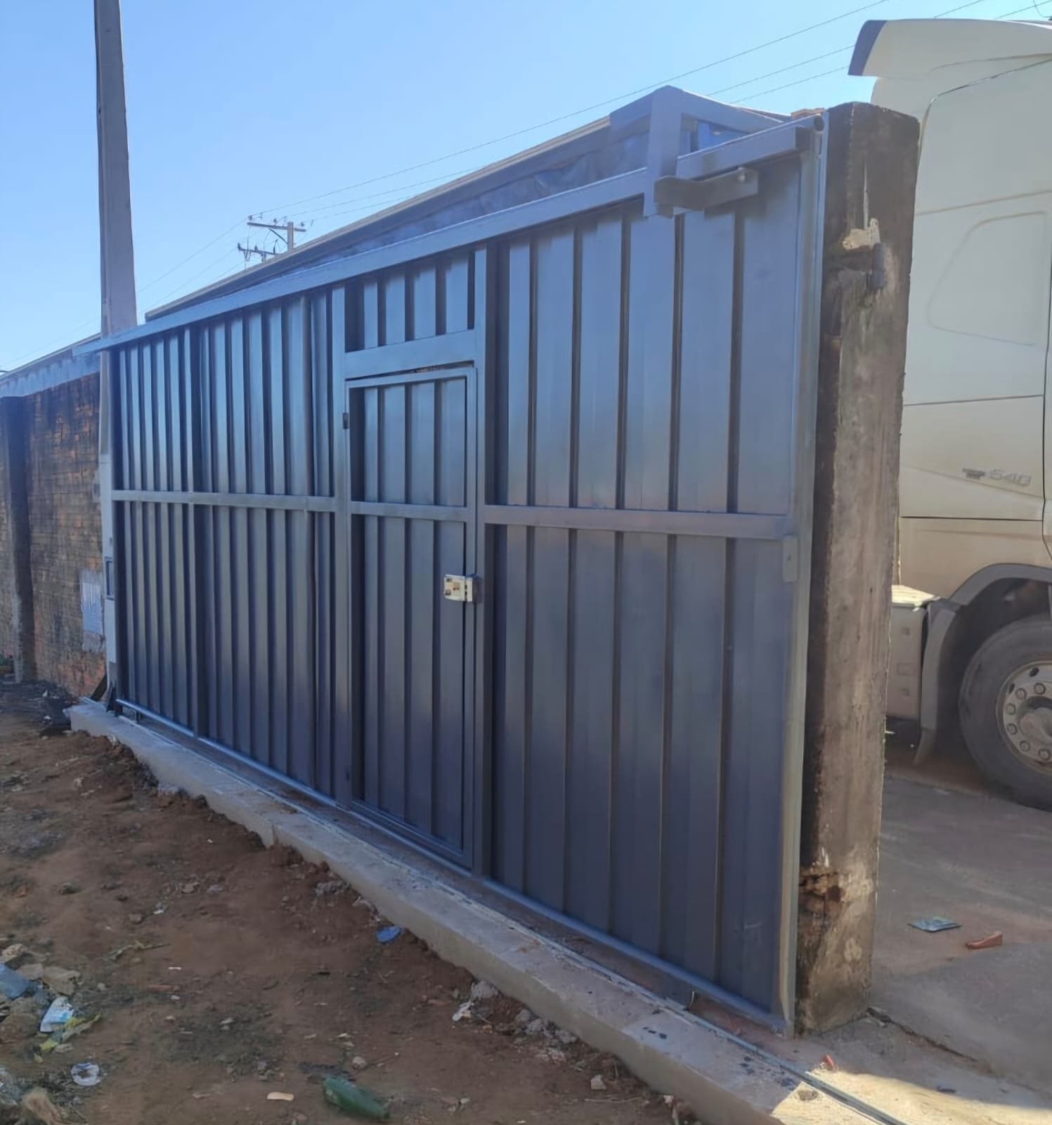 Projeto de portão de correr da Serralheria W.E